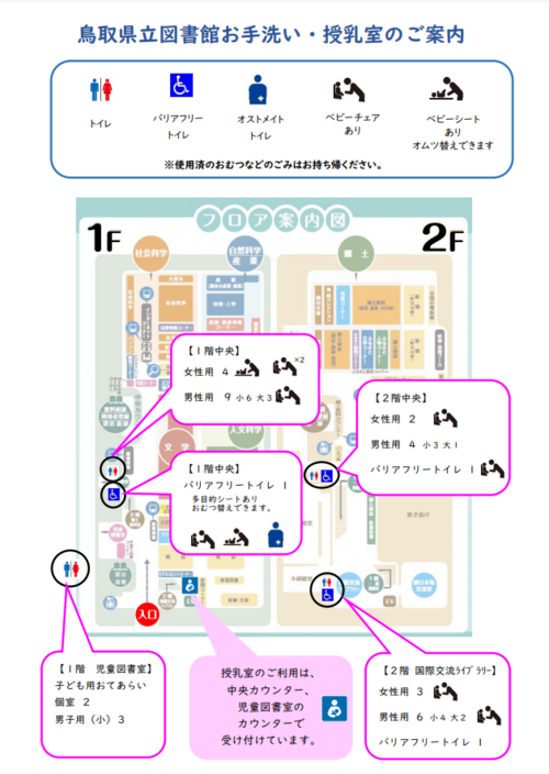 お手洗い・授乳室のご案内